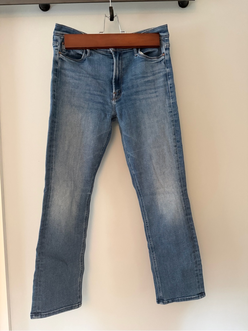 MOTHER Light Blue Ankle Crop Jeans